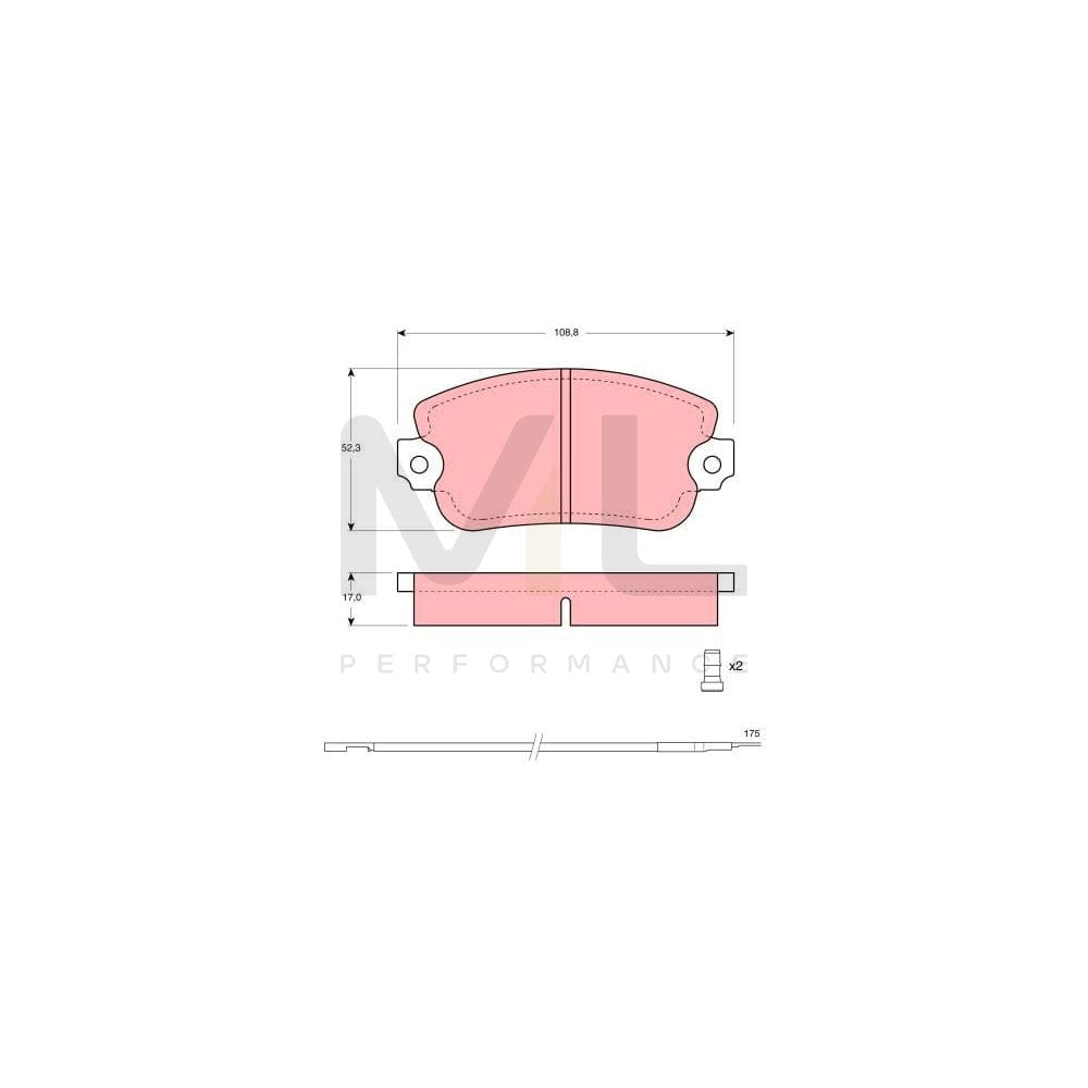 TRW Gdb154 Brake Pad Set Incl. Wear Warning Contact | ML Performance Car Parts