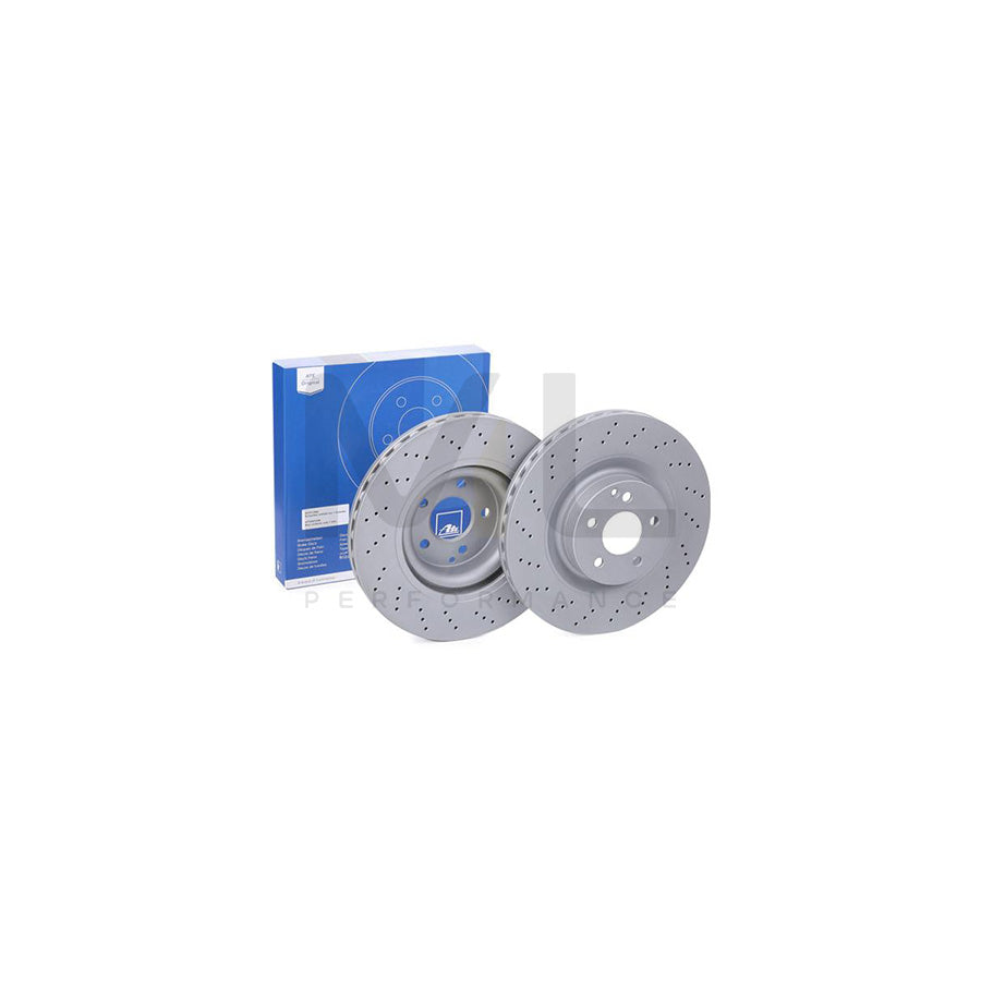 ATE 24.0132-0138.1 Brake Disc Perforated / Vented, Coated, Alloyed / High-carbon, with bolts/screws - 1 piece
