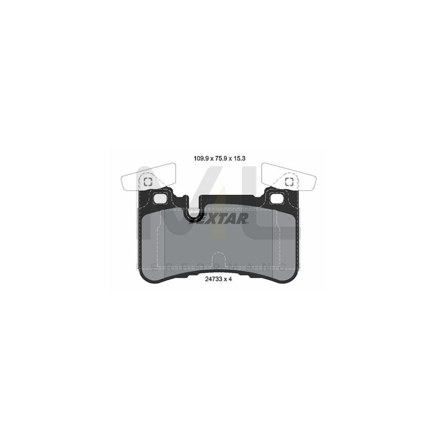 TEXTAR 2473301 Brake pad set prepared for wear indicator | ML Performance Car Parts