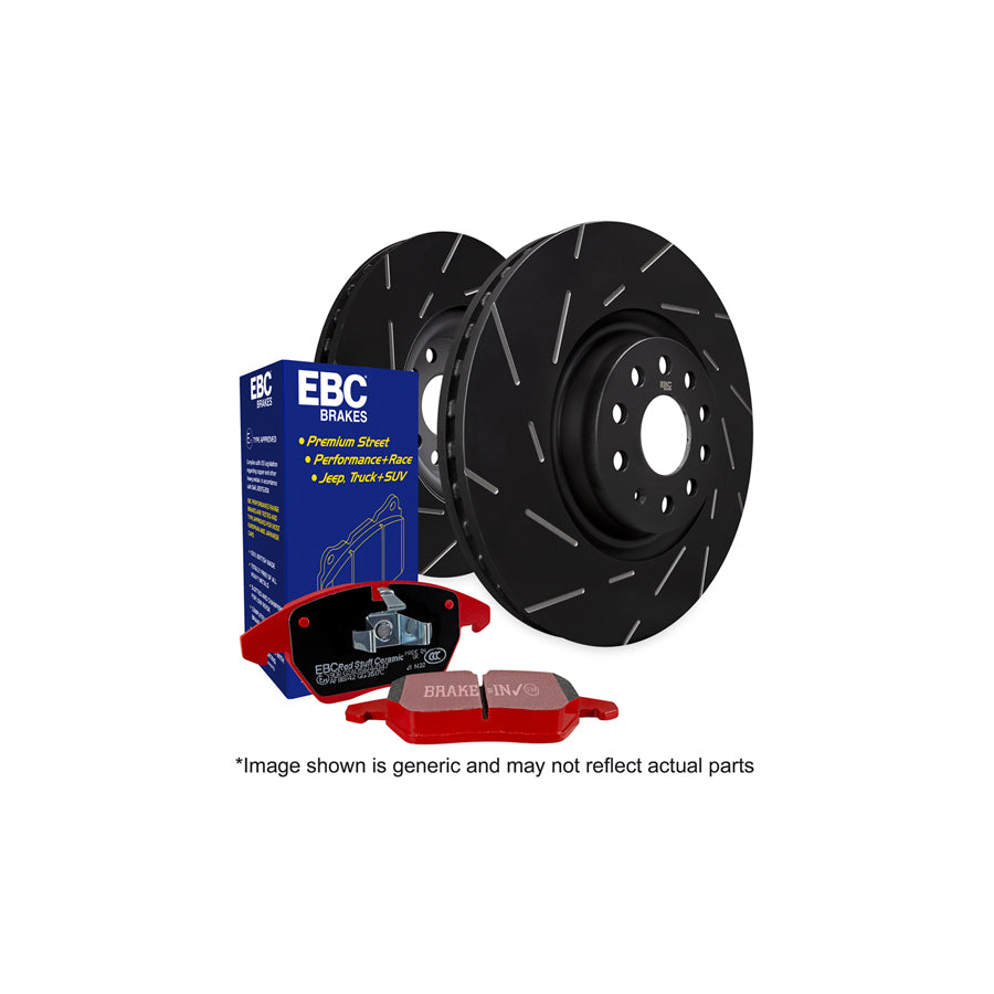 EBC PD07KF262 Mercedes-Benz W211 Redstuff Front Brake Pad & USR Disc Kit - ATE Caliper 1 | ML Performance US Car Parts