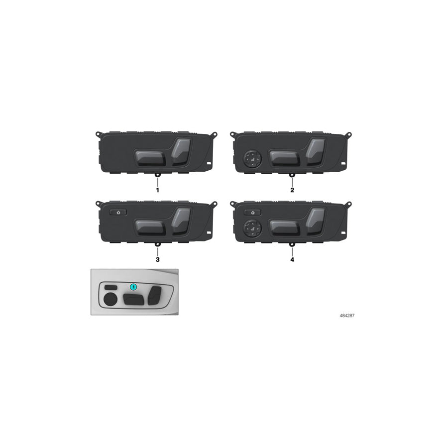 Genuine BMW 61316826023 G02 G20 G01 Seat Adjustment Switch, Left (Inc. X4 20iX & X3) | ML Performance US Car Parts