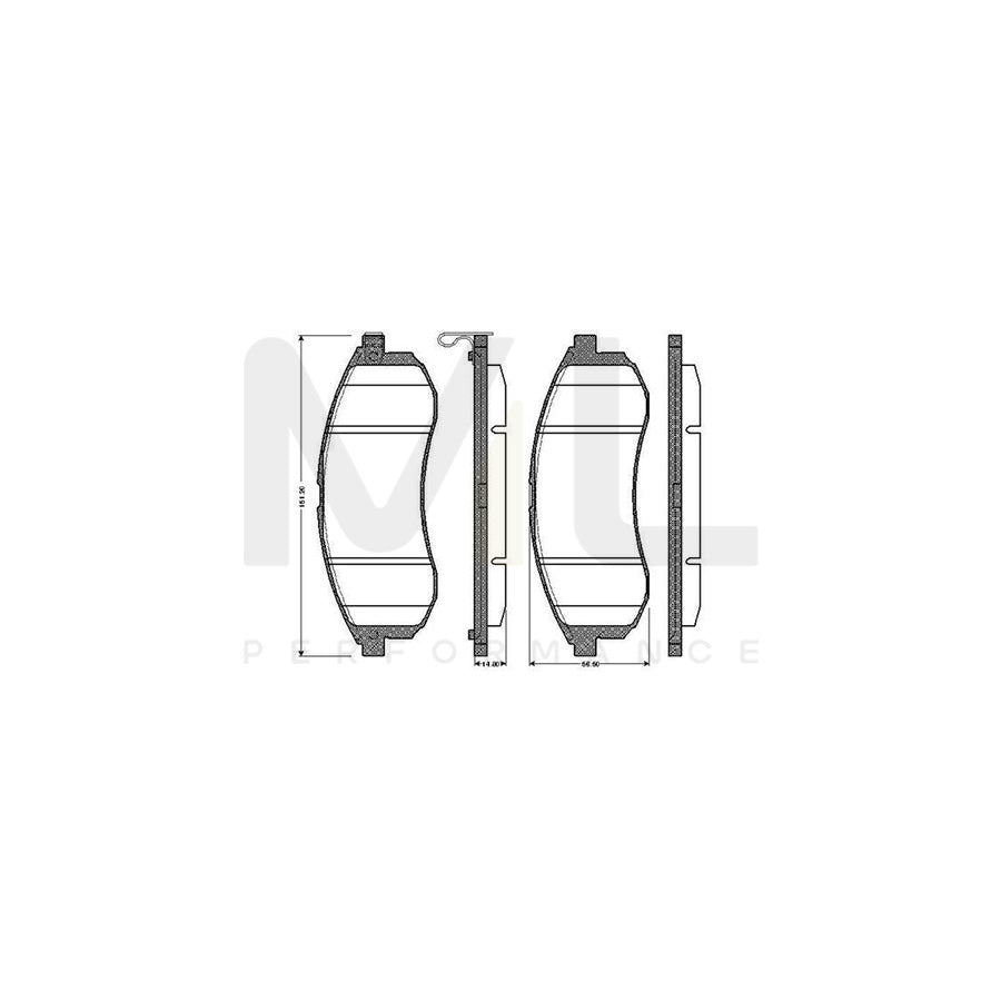 Bosch 0986Tb2888 Brake Pad Set Excl. Wear Warning Contact, With Accessories | ML Performance Car Parts