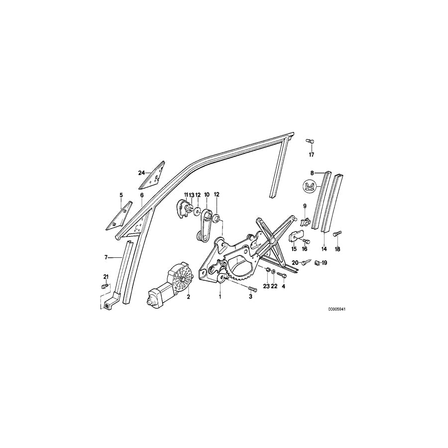 Genuine BMW 51328126753 E34 Window Crank PERGAMENT (Inc. 525ix, 525td & 518i) | ML Performance US Car Parts