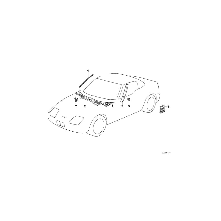 Genuine BMW 51712290602 Roadster Covering Right (Inc. & Z1) | ML Performance US Car Parts