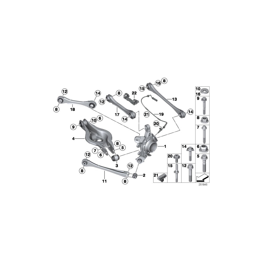 Genuine BMW 33308417017 Guiding Suspension Link M235I RACING (Inc. M235i Racing) | ML Performance US Car Parts