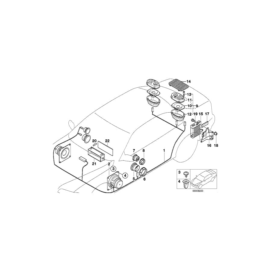 Genuine BMW 65138366472 E36 Top-Hifi System Amplifier (Inc. 320i, 318tds & 325td) | ML Performance US