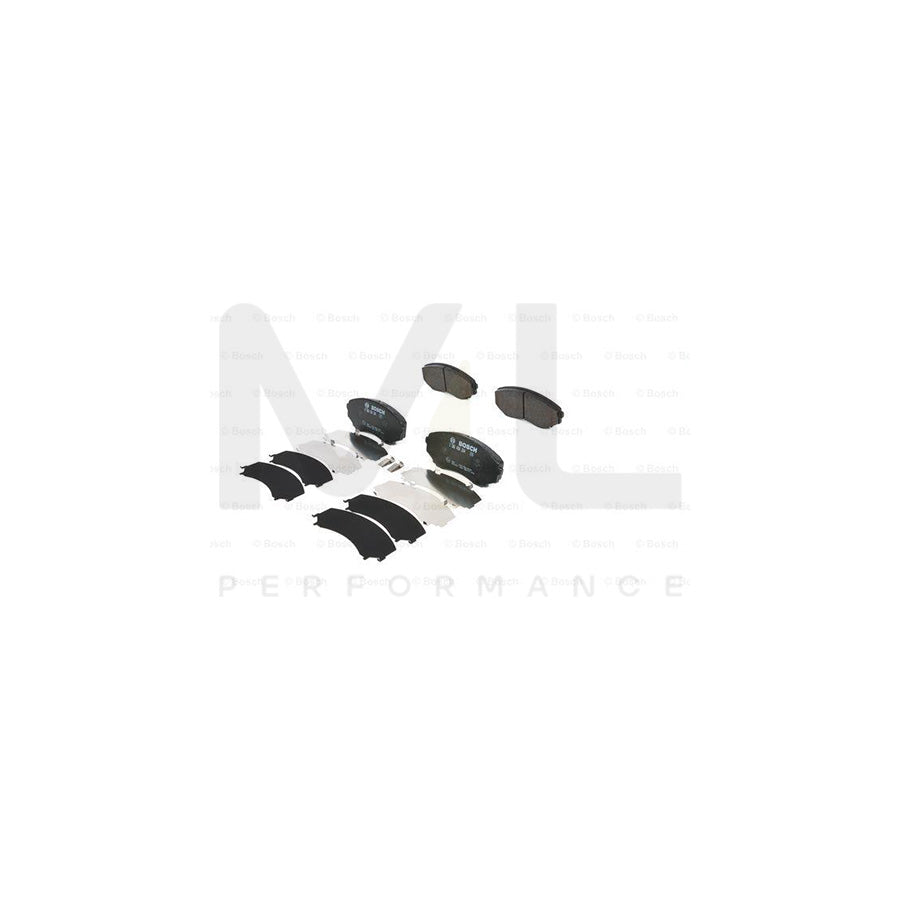 Bosch 0986494204 Brake Pad Set For Mazda Mpv With Acoustic Wear Warning, With Mounting Manual BP1115 | ML Performance Car Parts