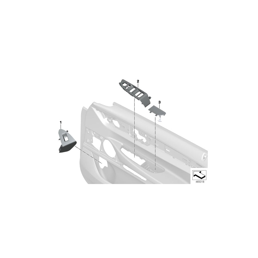 Genuine BMW 51417994951 G11 G12 Cover For Handle Recess, Left AMARONE (Inc. 725Ld, 745LeX & 750iX) | ML Performance US Car Parts