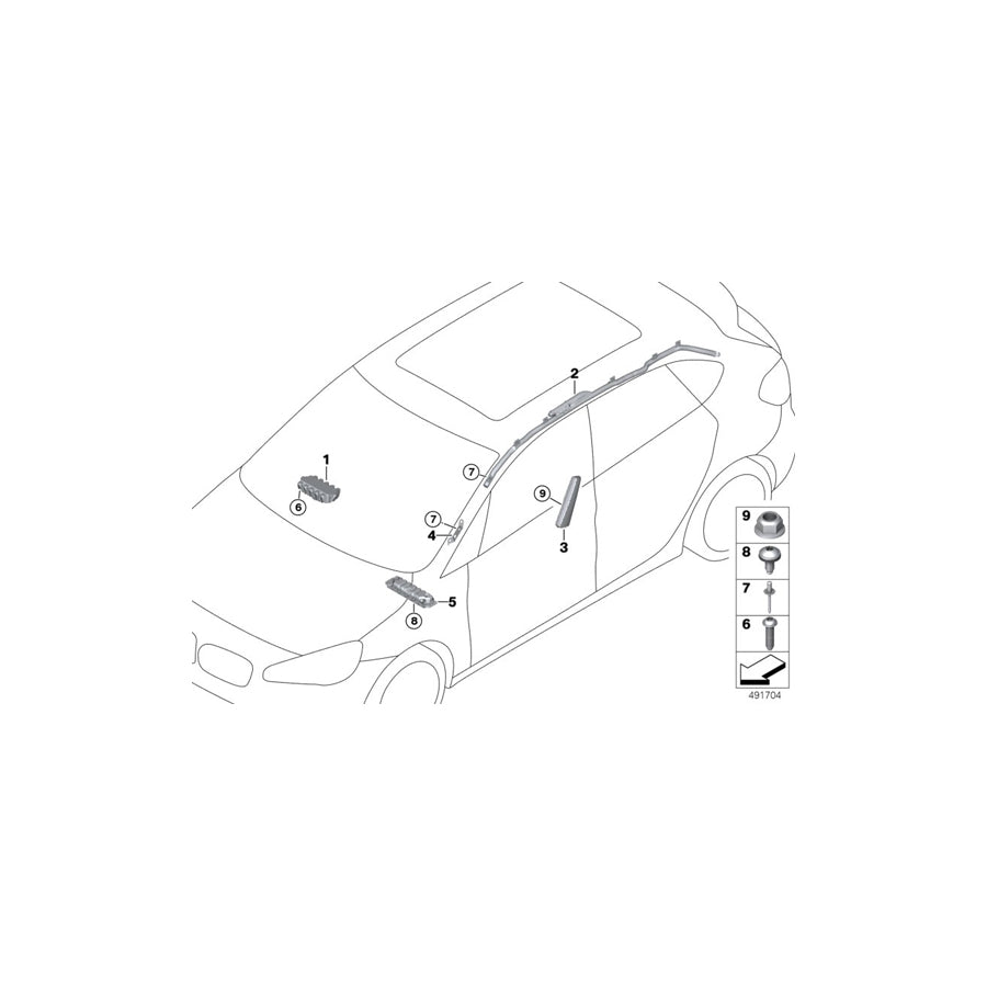 Genuine BMW 72127301295 F45 Head Airbag, Left (Inc. 220dX, 218d & 225i) | ML Performance US Car Parts