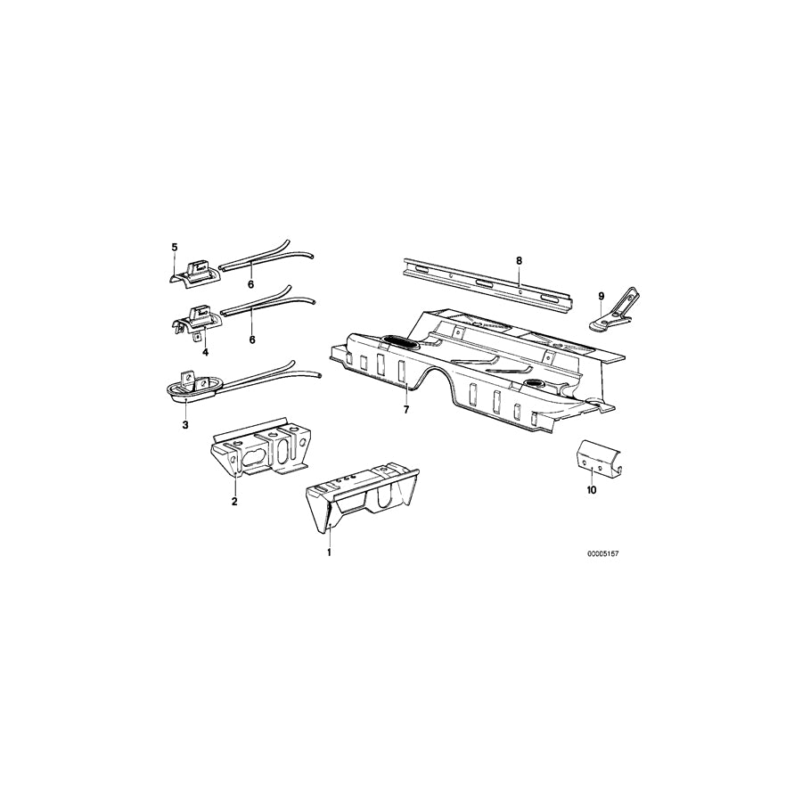 Genuine BMW 41121846628 E21 Reinforcement Right (Inc. 318, 318i & 315) | ML Performance US Car Parts