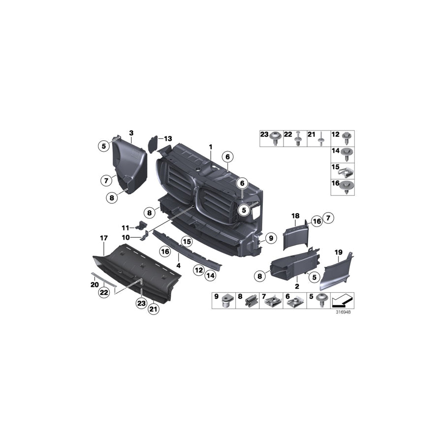 Genuine BMW 51747984395 F01 F02 Air Duct (Inc. Alpina B7L, Alpina B7 & Alpina B7X) | ML Performance US