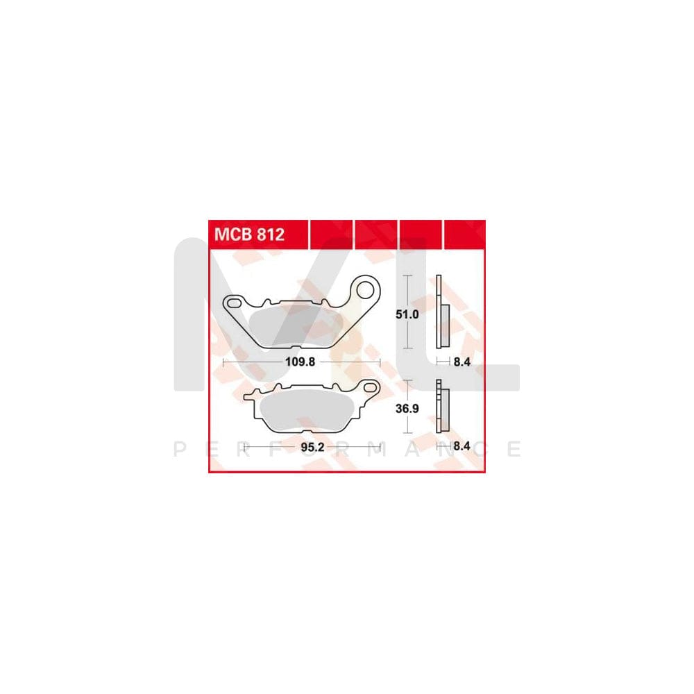 TRW Organic Allround Mcb812 Brake Pad Set | ML Performance Car Parts