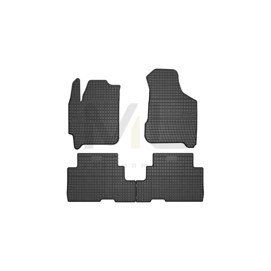 FROGUM Tailored, Basic 411203 Floor mat set for KIA Carens II (FJ) Elastomer, Front and Rear, Quantity: 4, Black, (LHD)