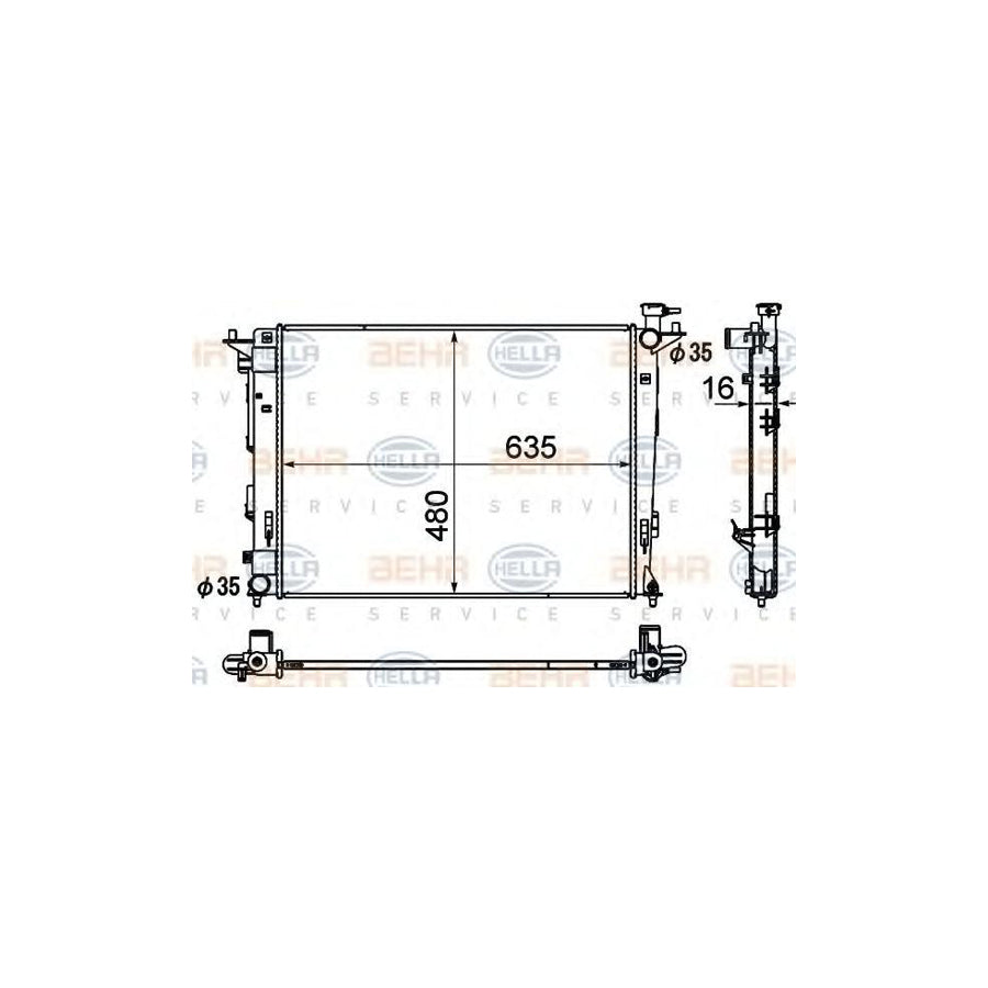 Hella 8MK 376 790-441 Engine Radiator