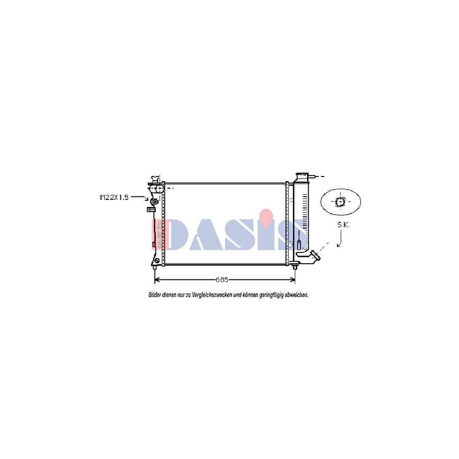AKS Dasis 080010N Engine Radiator