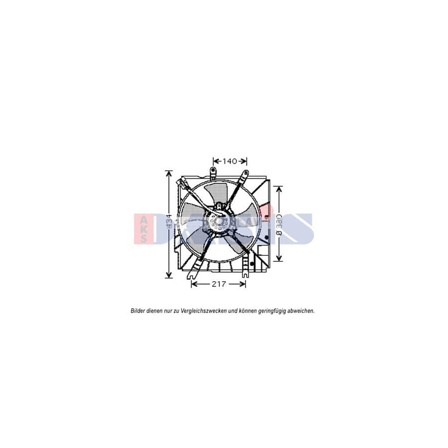 AKS Dasis 118003N Fan, Radiator for Mazda 323