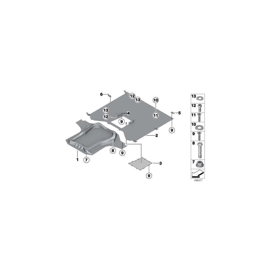 Genuine BMW 51758428327 Underfloor Coating Center WITH MOUNT GRID (Inc. M6 GT3) | ML Performance US
