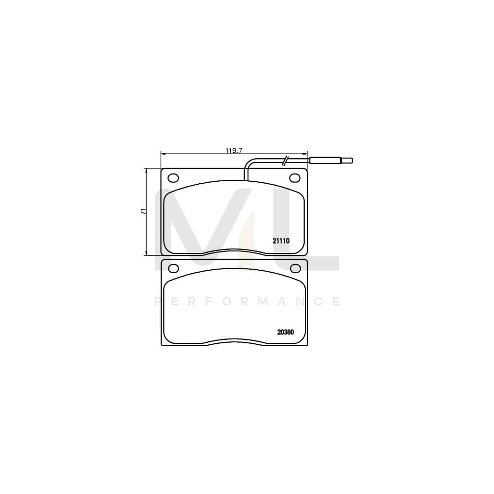 Hella 8DB 355 005-931 Brake Pad Set With Integrated Wear Warning Contact