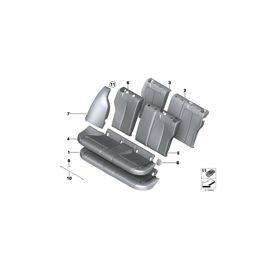 Genuine BMW 52202993792 E84 F20 Cover Isofix OYSTER (Inc. M140i, X1 23dX & 118i) | ML Performance US Car Parts