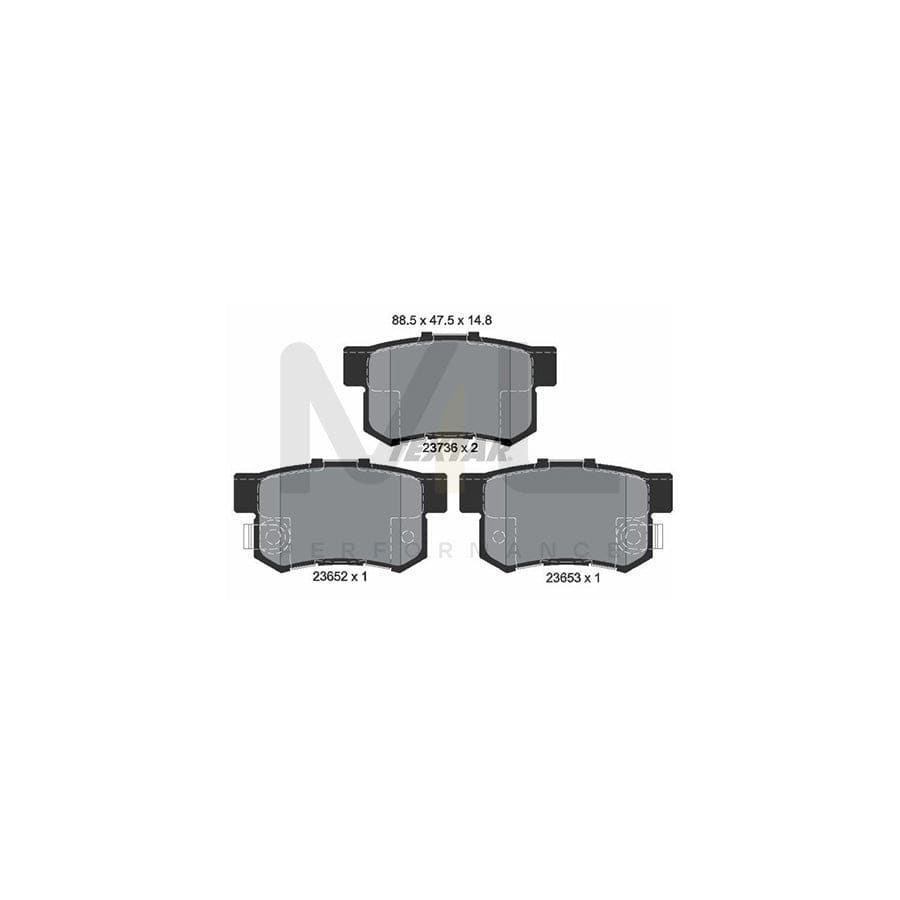 TEXTAR 2365201 Brake pad set with acoustic wear warning | ML Performance Car Parts