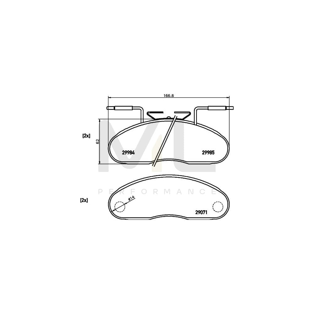 Hella 8DB 355 005-341 Brake Pad Set With Integrated Wear Warning Contact