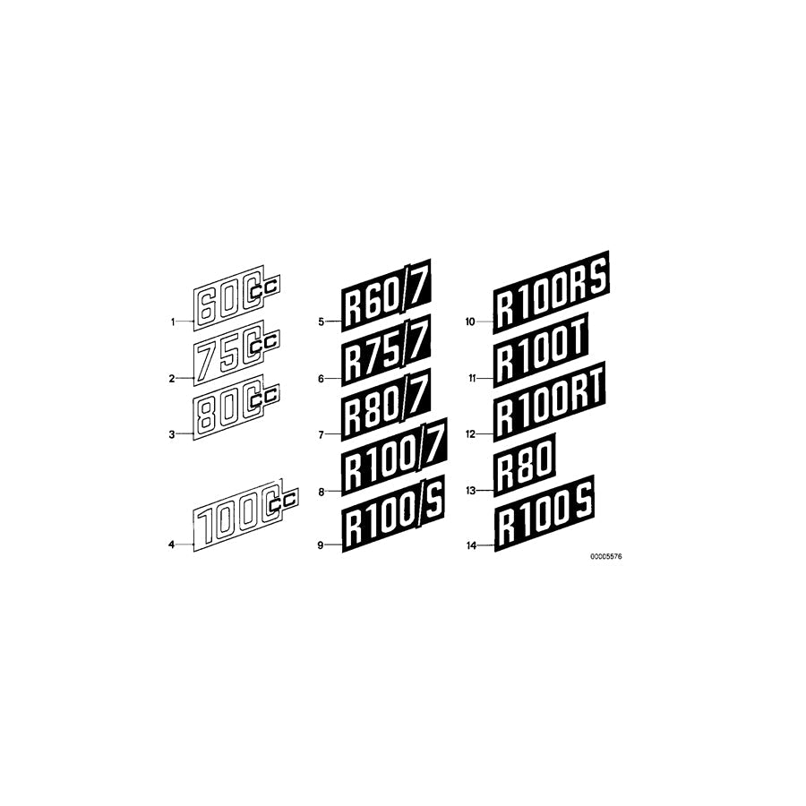 Genuine BMW 51141240692 Sticker WEISS (Inc. R 75) | ML Performance US Car Parts