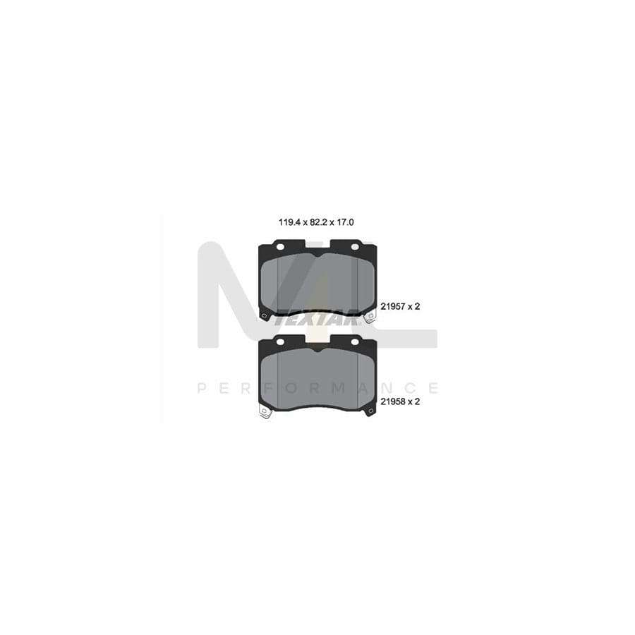 TEXTAR 2195701 Brake pad set with acoustic wear warning | ML Performance Car Parts