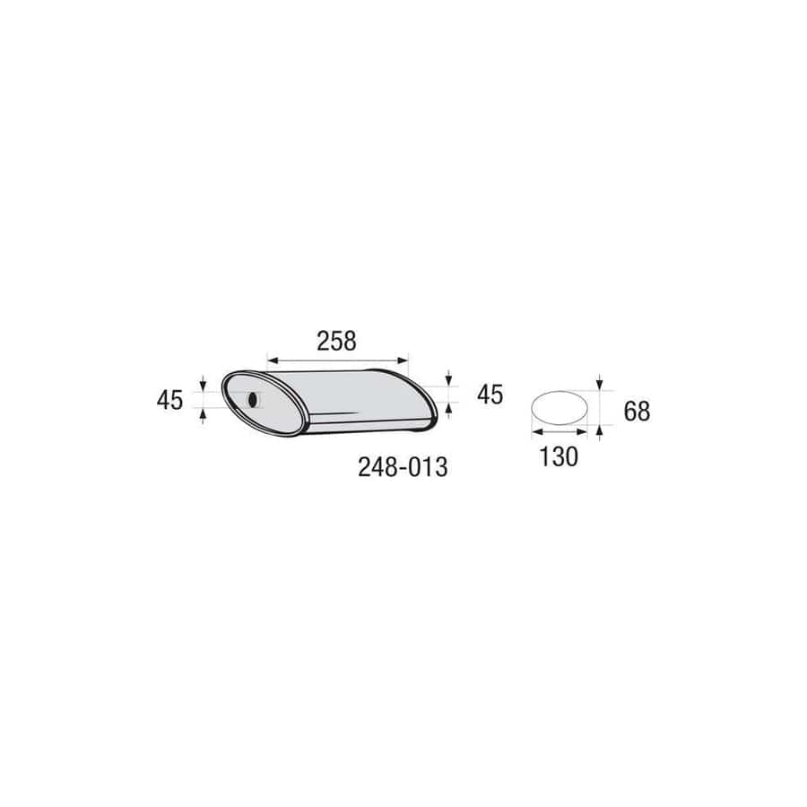 Bosal 248-013 Middle Silencer, Universal
