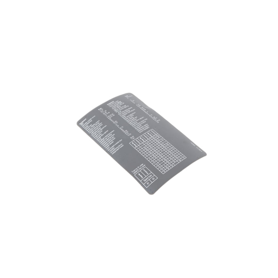 Genuine BMW 61138385512 E38 Stick-On Label, Fuse Grouping, Front ENGLISH (Inc. 740iLP) | ML Performance UK Car Parts