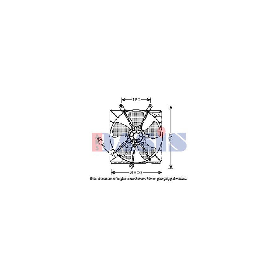 AKS Dasis 218031N Fan, Radiator for Toyota Corolla