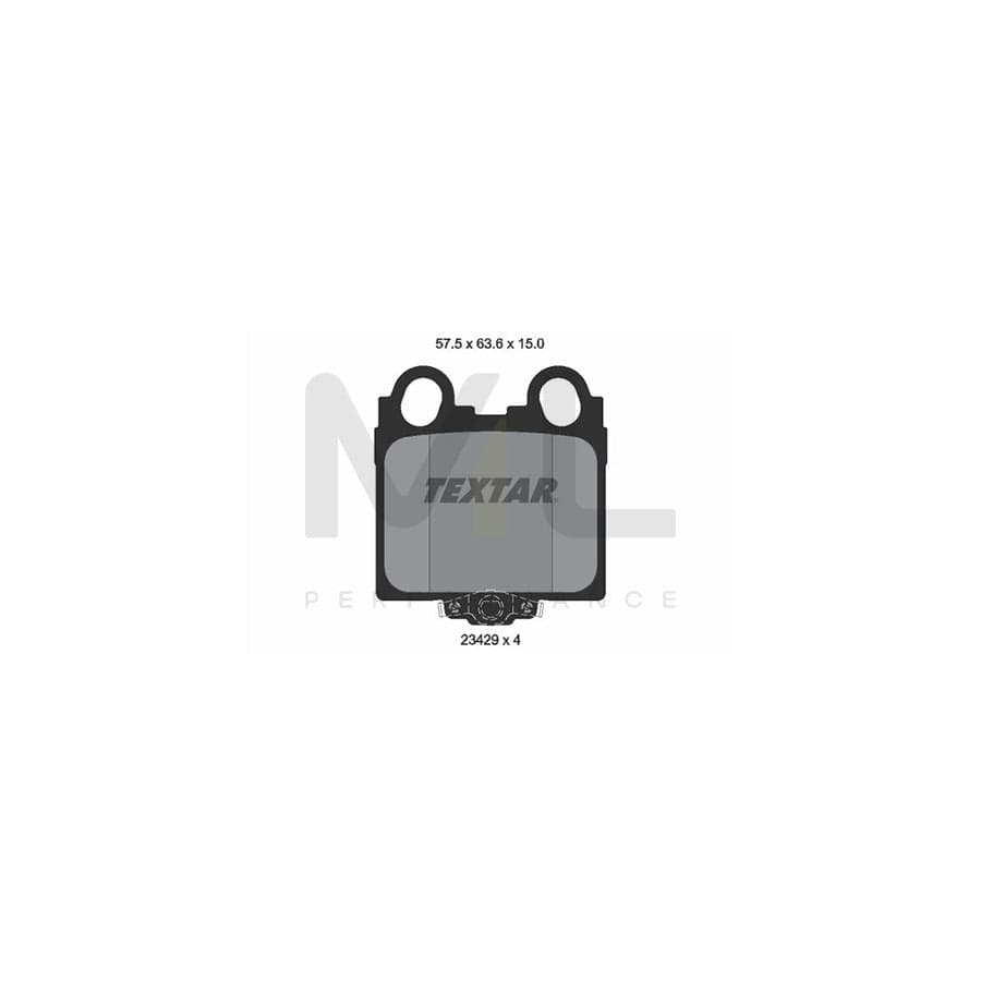 TEXTAR 2342901 Brake pad set with acoustic wear warning | ML Performance Car Parts