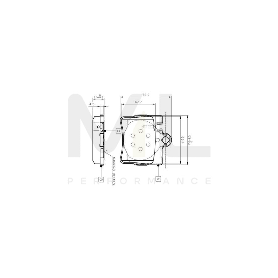 Bosch 0986Tb2378 Brake Pad Set Suitable For Mercedes-Benz S-Class Excl. Wear Warning Contact | ML Performance Car Parts
