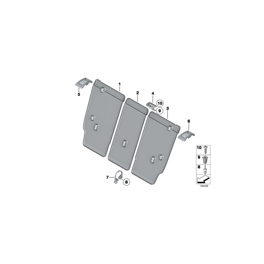 Genuine BMW 52202992050 E84 Trim Backrest, Right (Inc. X1 20iX, X1 16i & X1 18d) | ML Performance US Car Parts