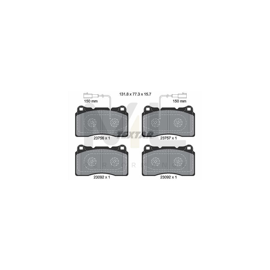 TEXTAR 2375601 Brake pad set for ALFA ROMEO GIULIETTA incl. wear warning contact | ML Performance Car Parts