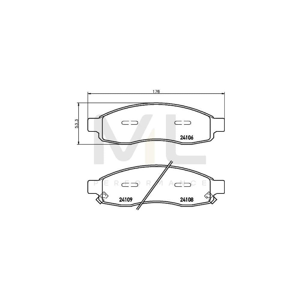 Hella 8DB 355 013-671 Brake Pad Set With Acoustic Wear Warning