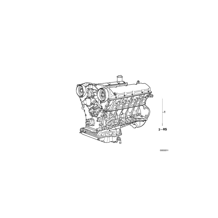 Genuine BMW 11009059199 E32 E31 Set Mounting Parts Short Engine (Inc. 850Ci, 850CSi & 750iL) | ML Performance US Car Parts