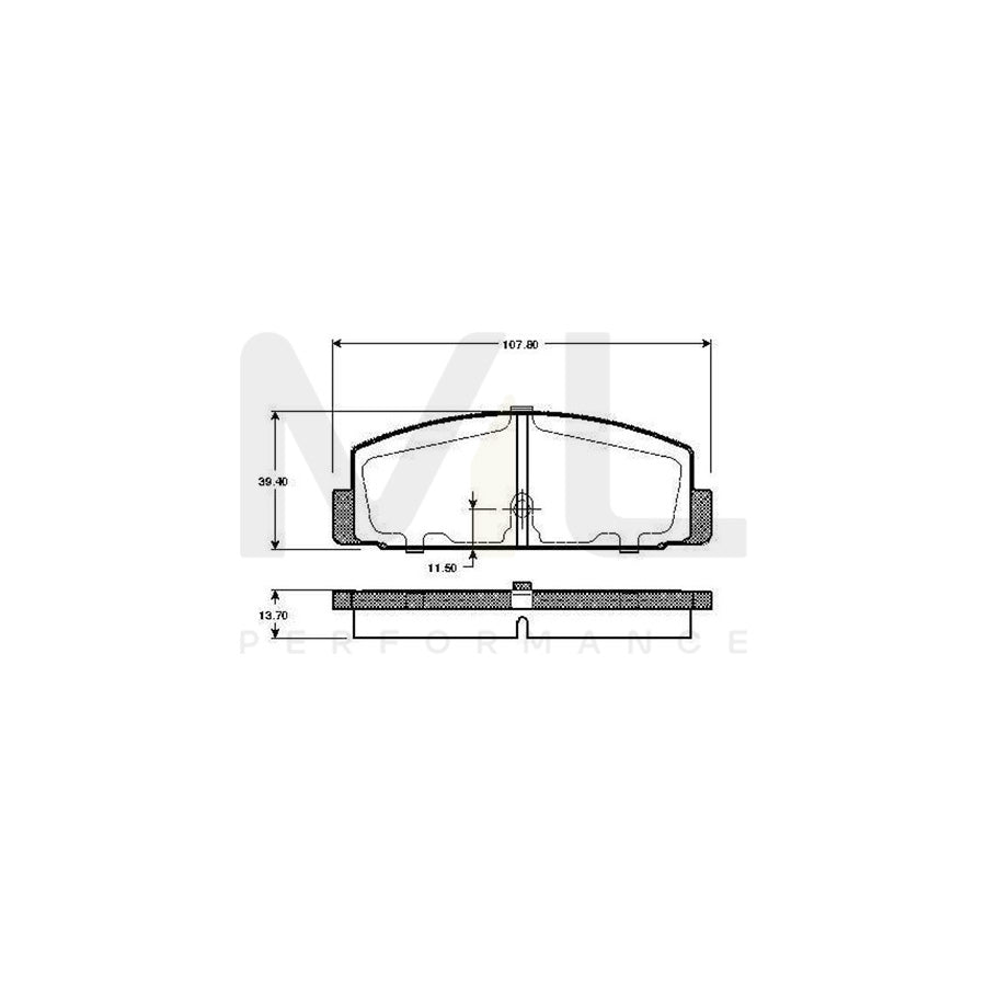 Bosch 0986Tb2096 Brake Pad Set Excl. Wear Warning Contact | ML Performance Car Parts