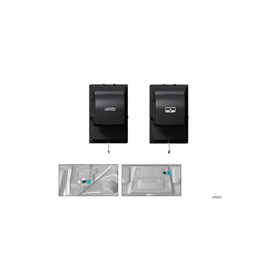 Genuine BMW 61316832926 I15 Switch Rear Window (Inc. i8) | ML Performance US Car Parts
