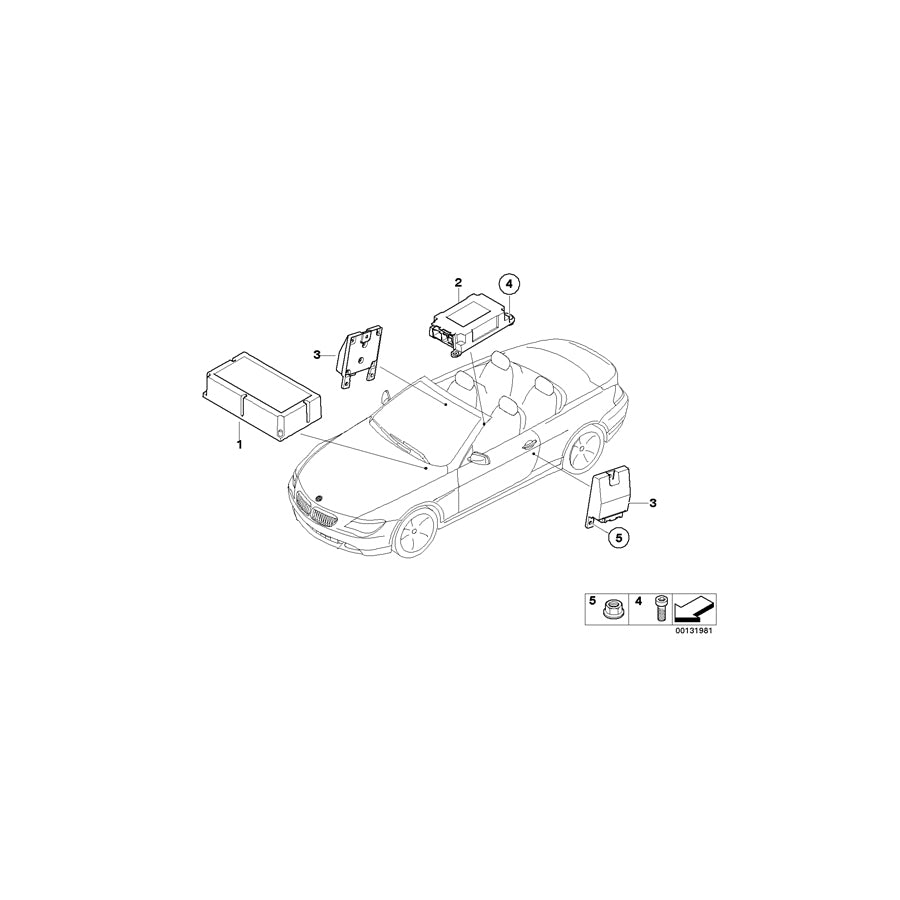 Genuine BMW 65776962888 E64 E85 Sensor, B-Pillar Right (Inc. 630i, Z4 3.0i & 650i) | ML Performance US