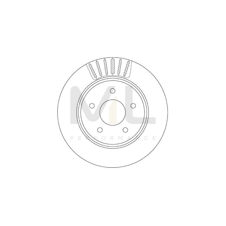 TRW DF6789 Brake Disc Vented, Painted | ML Performance Car Parts