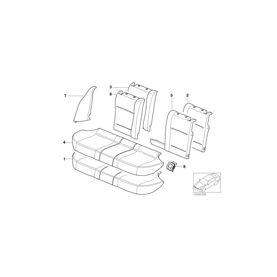 Genuine BMW 52207053141 E39 Cover Isofix GRAU (Inc. 525i, 523i & 525d) | ML Performance US Car Parts