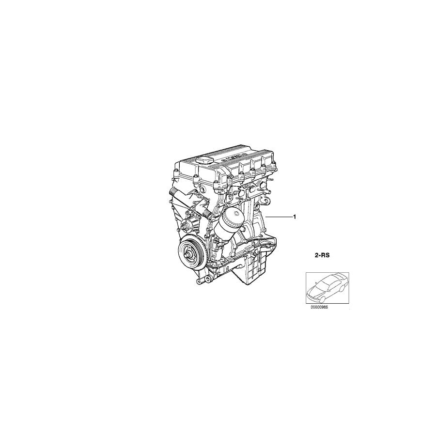 Genuine BMW 11009070614 E36 Set Mounting Parts Short Engine (Inc. 318i, Z3 1.9 & 318ti) | ML Performance US Car Parts