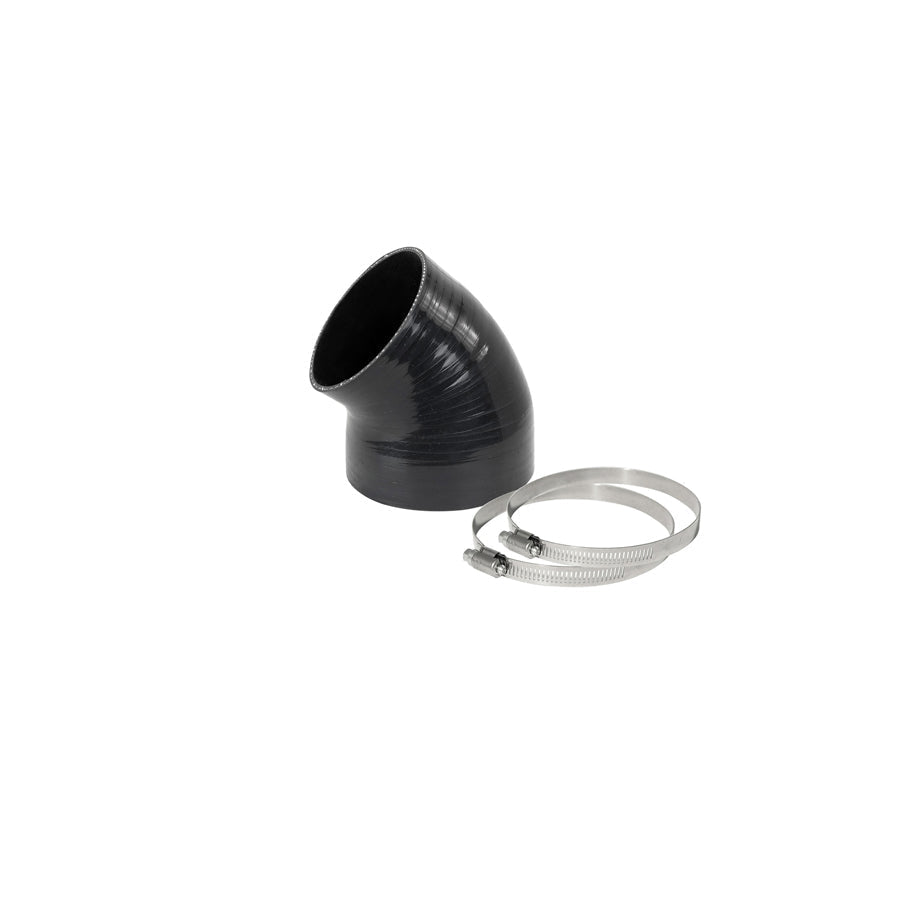 aFe 59-00085 (4-1/8 IN ID to 3-1/2 IN ID x 49 Deg.) Elbow Reducing Coupler - Black Replacement Coupling Kit | ML Performance US Car Parts