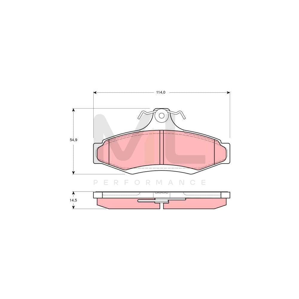 TRW Gdb3172 Brake Pad Set Not Prepared For Wear Indicator | ML Performance Car Parts