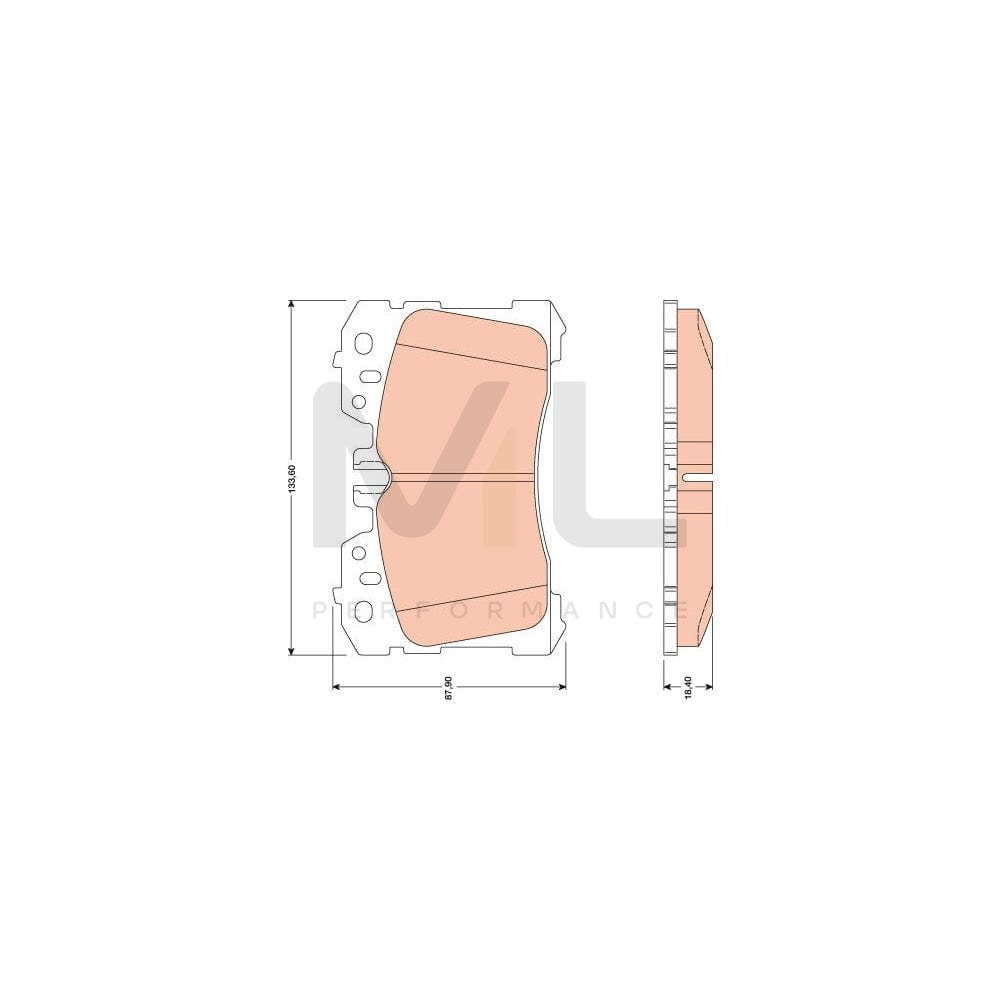TRW Gdb3473 Brake Pad Set Prepared For Wear Indicator | ML Performance Car Parts