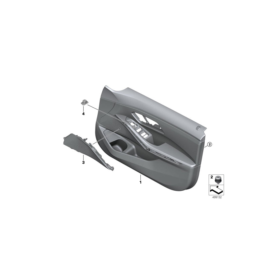 Genuine BMW 51417447237 G20 G21 Cover Loudspeaker Left (Inc. 330iX, 320iX & 320i) | ML Performance US Car Parts