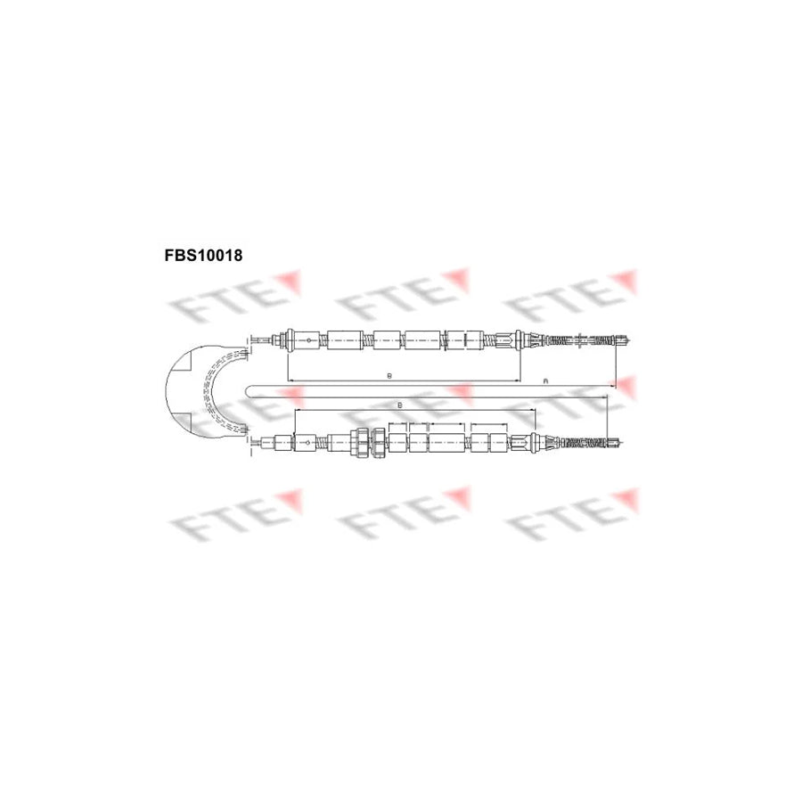 FTE Fbs10018 Hand Brake Cable for Ford Escort Express 91 (Avf)