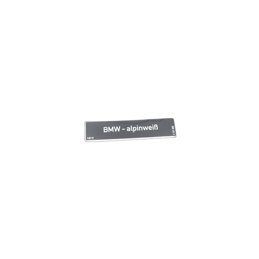 Genuine BMW 51142121000 E28 E30 E12 Label ALPINWEISS (Inc. 633CSi, 324d & 518) | ML Performance US Car Parts