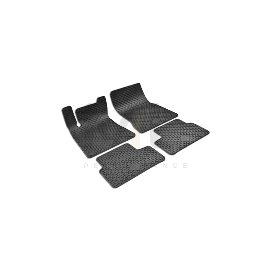WALSER Tailored 50833 Floor mat set Elastomer, Front and Rear, Quantity: 4, Black
