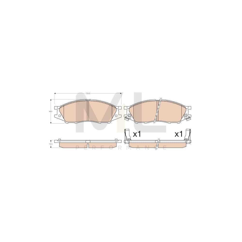TRW Gdb3563 Brake Pad Set For Nissan Almera Classic Saloon (B10) With Acoustic Wear Warning | ML Performance Car Parts